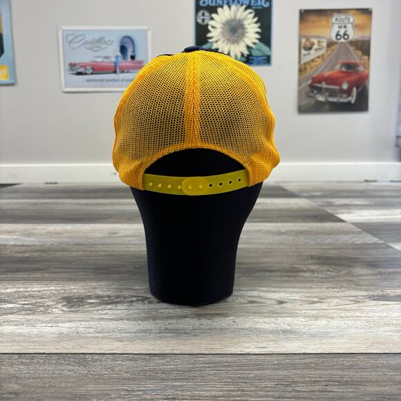 University of Michigan Trucker Hat Cap 80s 3 Stripe Foam Mesh Navy Blue Vintage‎ - Picture 4 of 10